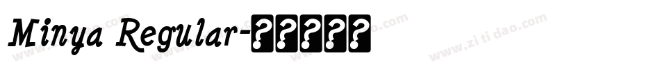 Minya Regular字体转换